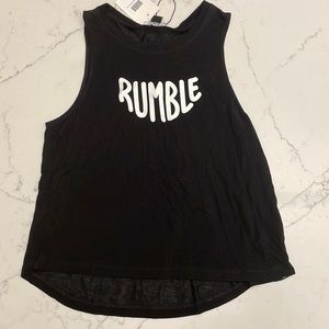 Koral White Rumble Muscle Tank. Black. Size M. NWT.